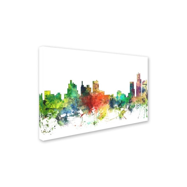 Marlene Watson 'Detroit Michigan Skyline SP' Canvas Art,30x47